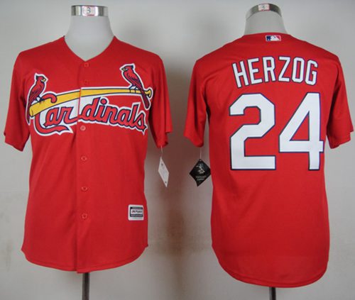 Cardinals #24 Whitey Herzog Red New Cool Base Stitched MLB Jersey